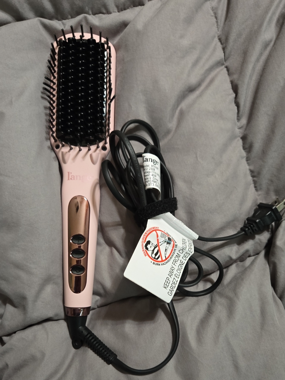 NWOT l’ange Pink Straightening Brush